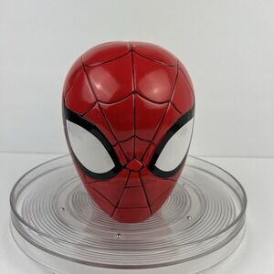 Spider-Man Head Ceremic Piggy Coin Bank Marvel Comics Boys Room Decor Never Used
